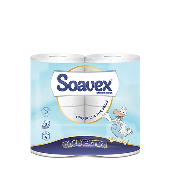 Soavex Carta Igienica Gold Extra 3 Veli - 4 maxi rotoli