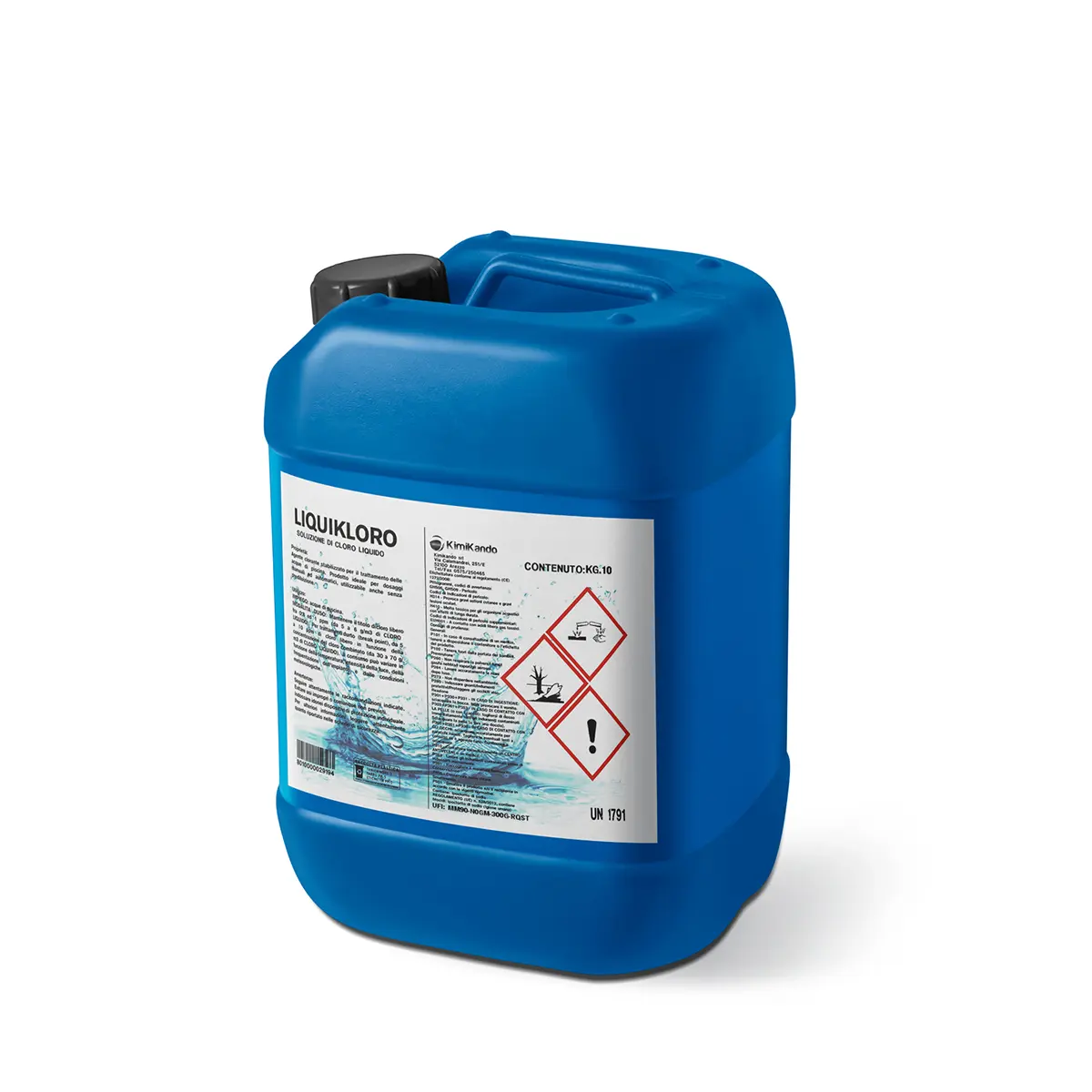 Liquikloro 10 kg Cloro Liquido Concentrato - Sol. Ipoclorito di Sodio 14/15% Liquikloro 10 kg Cloro Liquido Concentrato - Sol. Ipoclorito di Sodio 14/15%