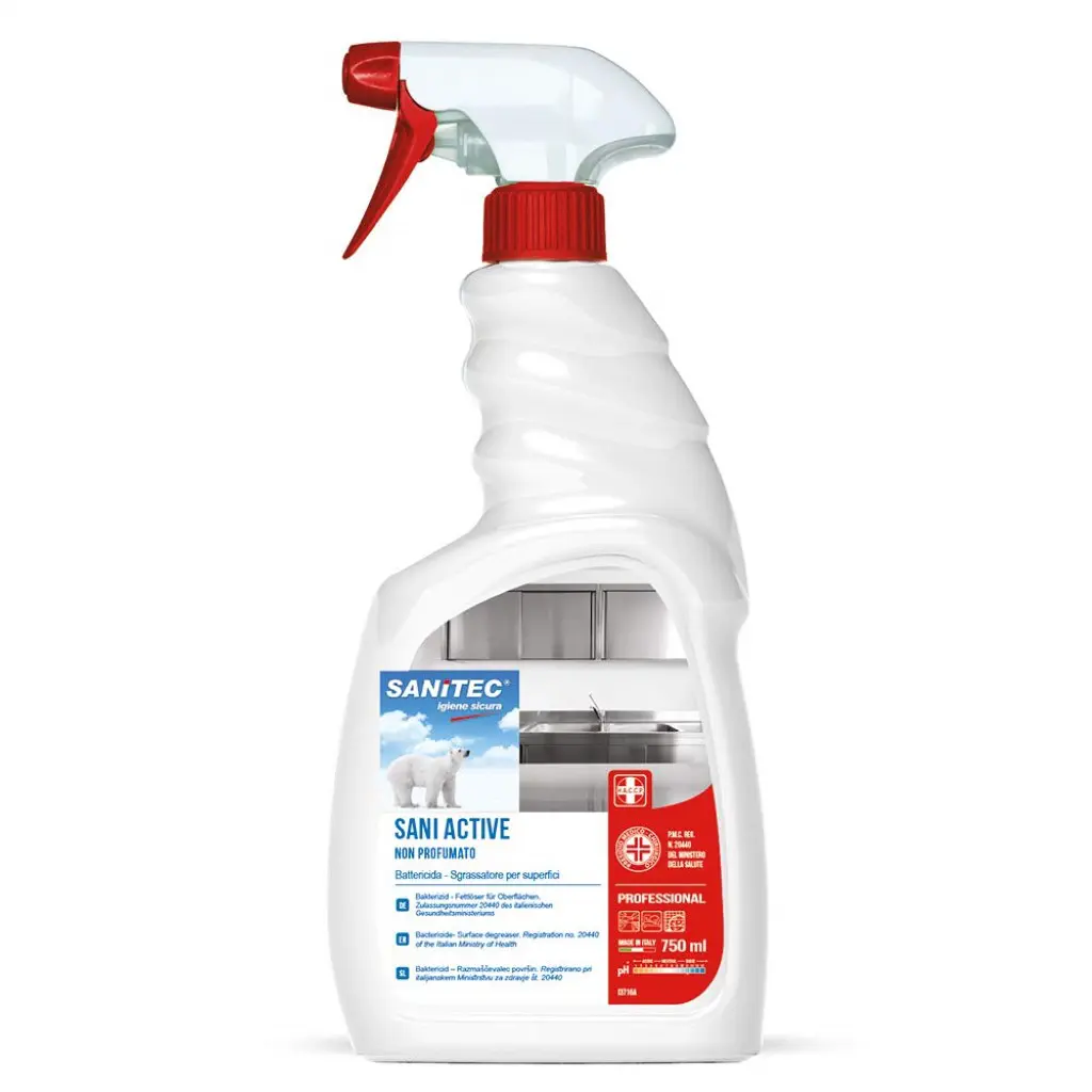Sanitec Sani Active 750 ml Sgrassatore Disinfettante Universale