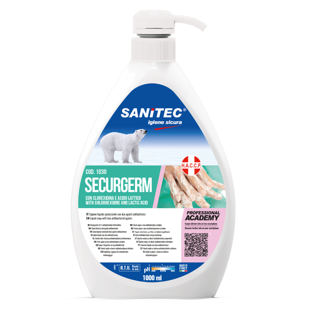 Sanitec Securgerm 1 litro - Sapone liquido mani - Kimikando