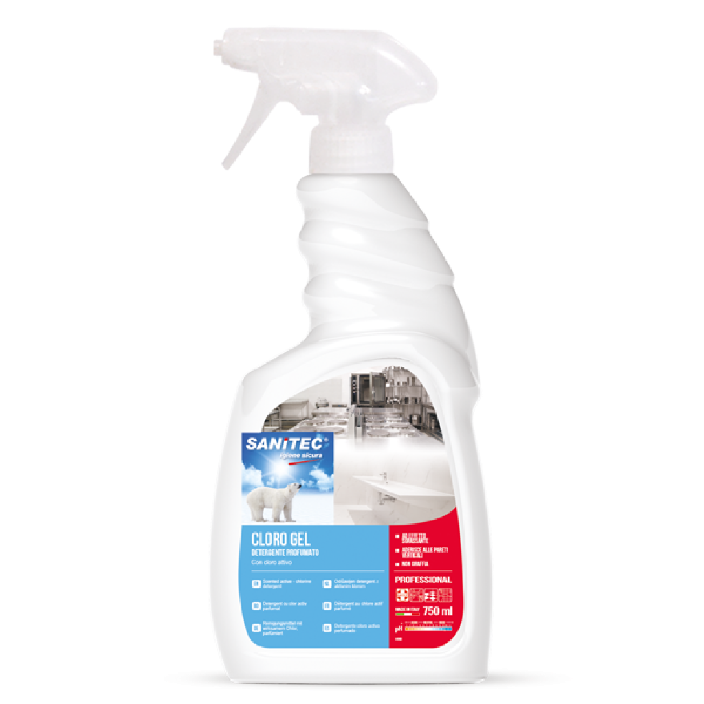 Sanitec Cloro Gel 750 ml Detergente Sgrassante Clorinato Sanitec Cloro Gel 750 ml Detergente Sgrassante Clorinato