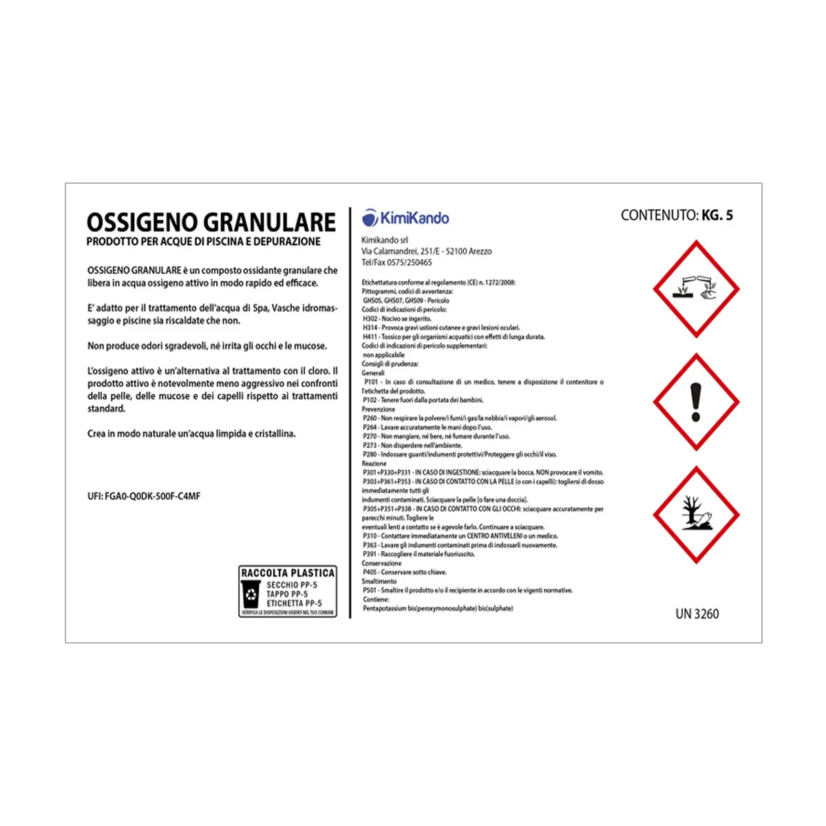 Ossigeno Granulare 5 Kg