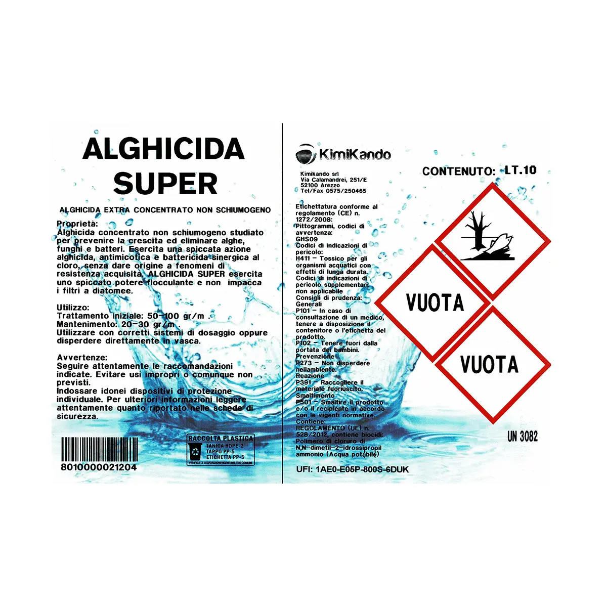 Alghicida Super 10 litri Alghicida Super 10 litri