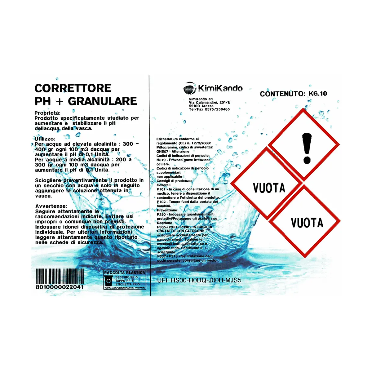 Correttore pH+ (Plus) Granulare 10 kg