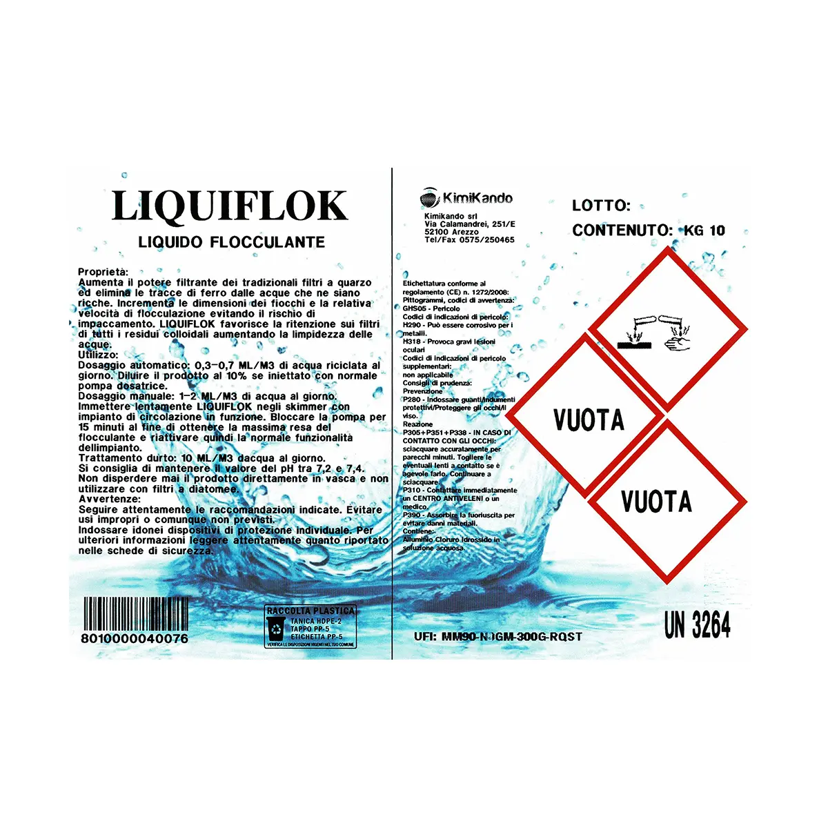 Flocculante Liquido Liquiflock 10 kg Flocculante Liquido Liquiflock 10 kg