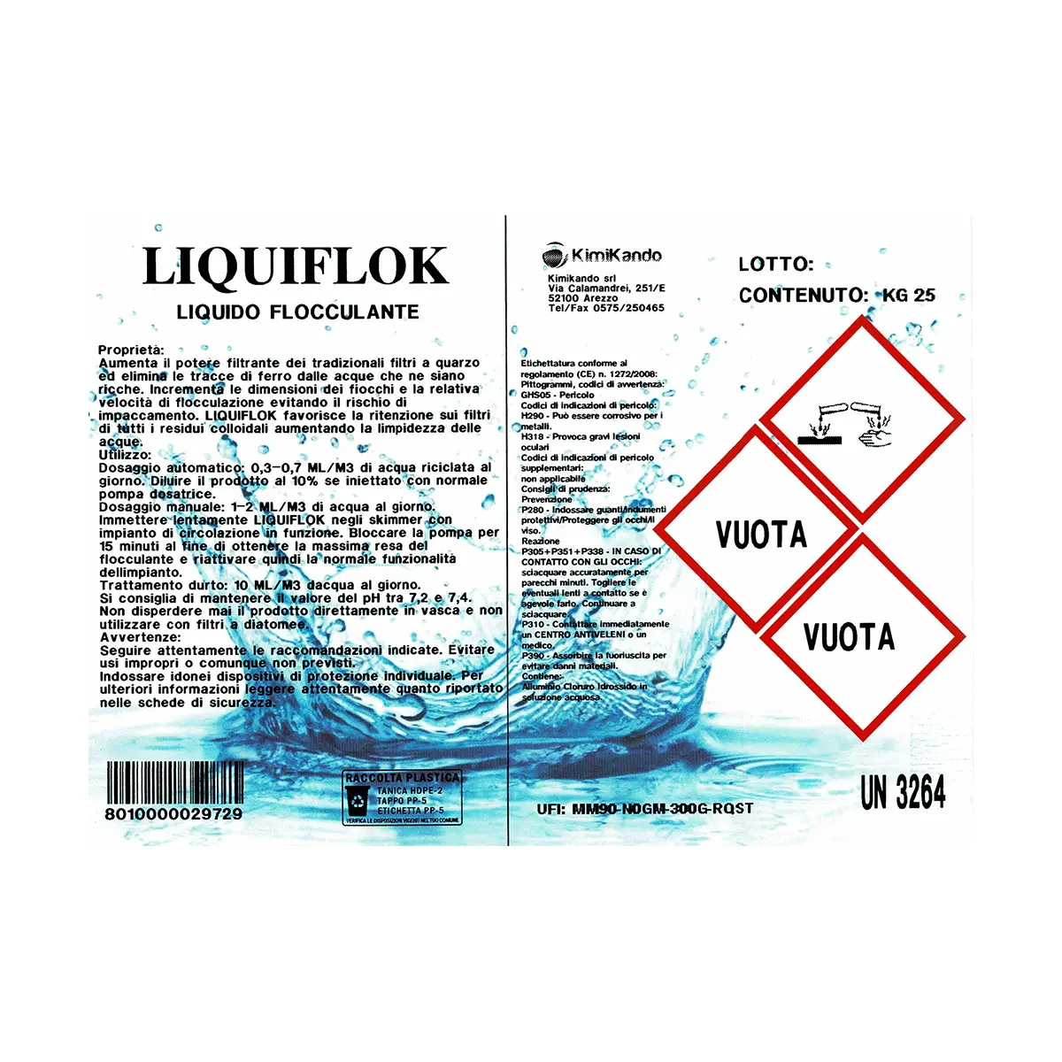 Flocculante Liquido Liquiflock 25 kg Flocculante Liquido Liquiflock 25 kg