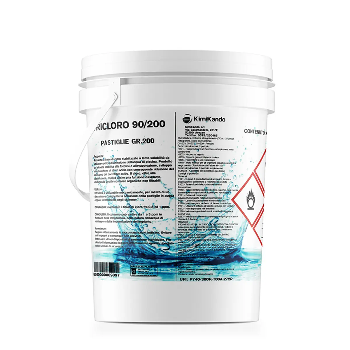 Tricloro 90/200 25 kg Pastiglie 200 g Tricloro 90/200 25 kg Pastiglie 200 g