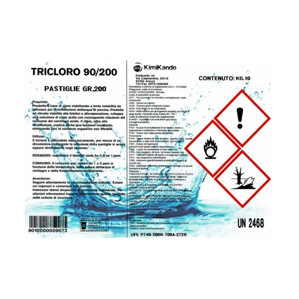 Tricloro 90/200 10 kg Pastiglie 200 g