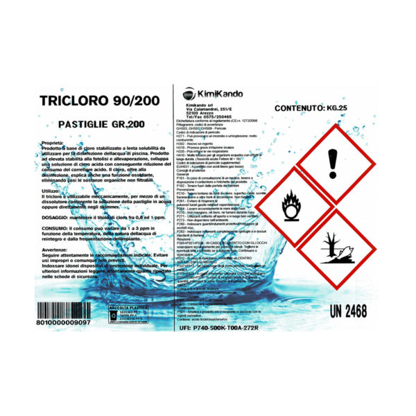 Tricloro 90/200 25 kg Pastiglie 200 g
