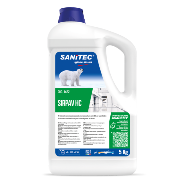Sanitec Sirpav HC 5 kg - Detergente ammoniacale sgrassante
