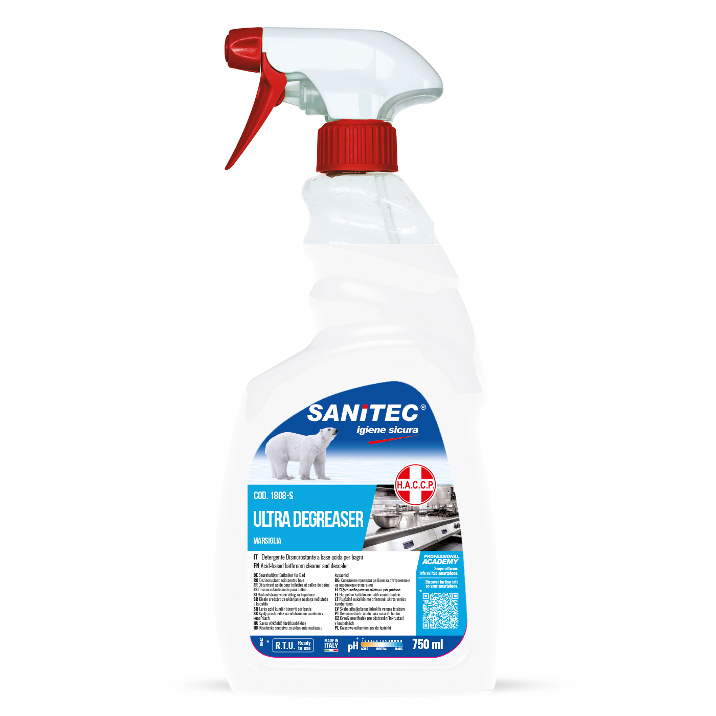 Sanitec Ultra Degreaser Marsiglia 750 ml detergente Sanitec Ultra Degreaser Marsiglia 750 ml detergente