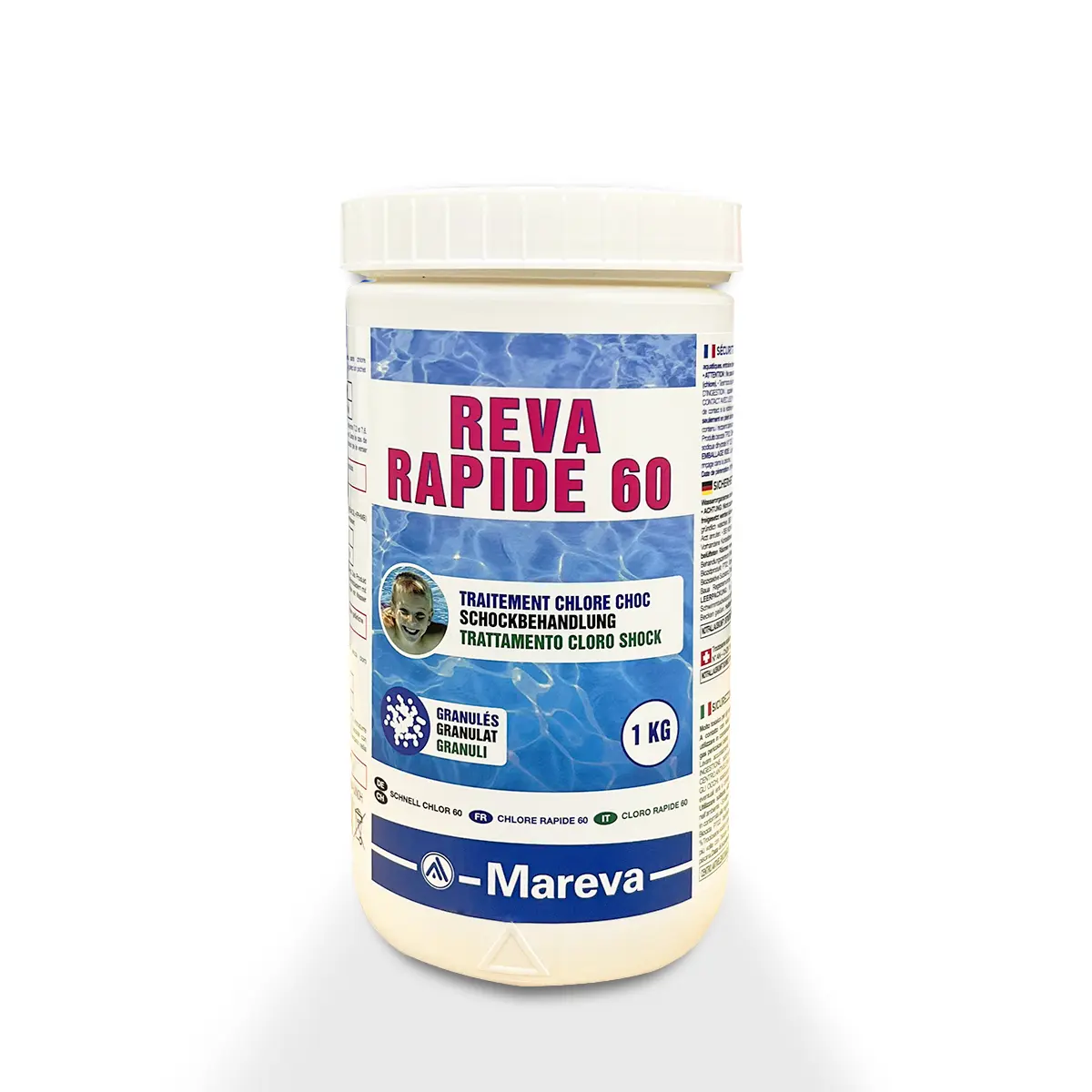 Chlor Rapide 60 dicloro granulare per trattamenti shock kg 1 Chlor Rapide 60 dicloro granulare per trattamenti shock kg 1