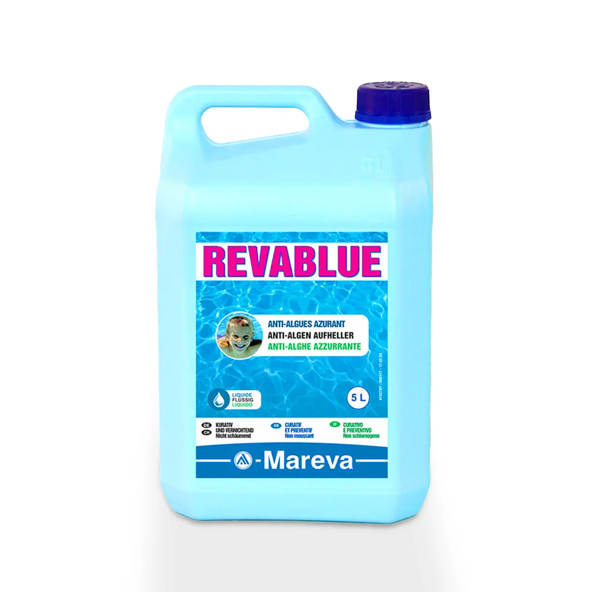 Revablue alghicida antialghe azzurrante 5 litri Revablue alghicida antialghe azzurrante 5 litri