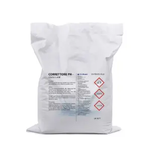 Sacco da 25 kg di Correttore pH- Granulare KimiKando, sodio bisolfato per abbassare il pH dell'acqua della piscina