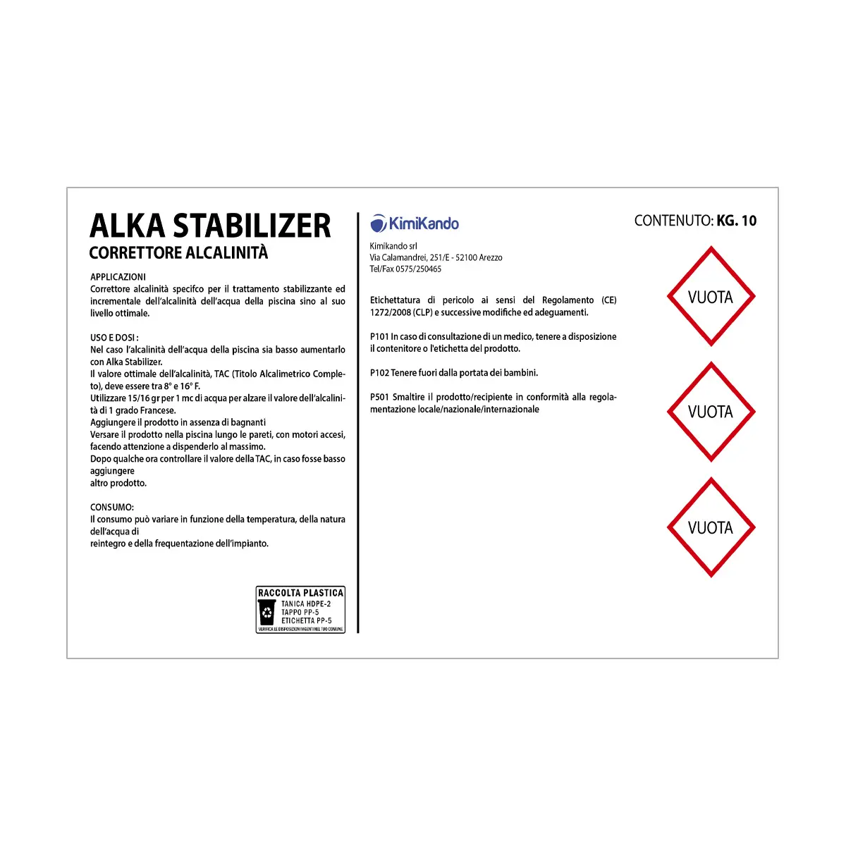 Alka Stabilizer correttore alcalinità