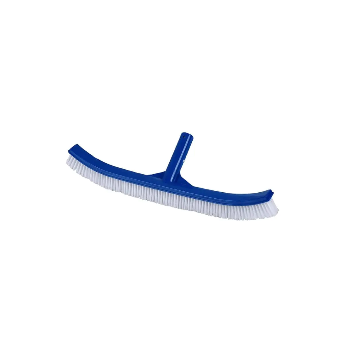 Spazzola da parete e fondo easy 1 Spazzola Easy curva blu con setole bianche per pulizia di pareti e fondo piscina, con attacco per asta telescopica